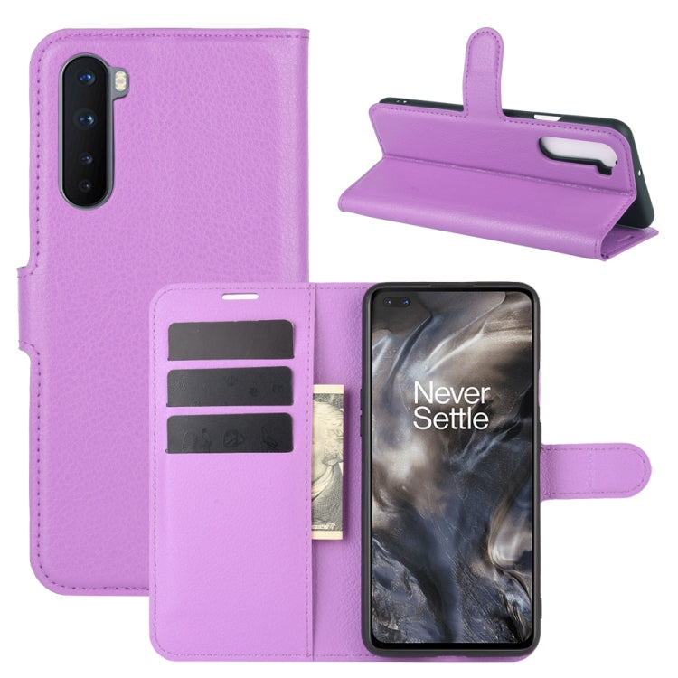 For OnePlus Nord Litchi Texture Horizontal Flip Protective Case with Holder & Card Slots & Wallet, For OnePlus Nord