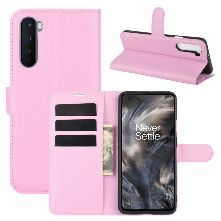 For OnePlus Nord Litchi Texture Horizontal Flip Protective Case with Holder & Card Slots & Wallet, For OnePlus Nord