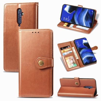 Retro Solid Color Leather Buckle Phone Case, For OPPO Reno 2F/Reno 2Z, For OPPO Reno4 5G, For OPPO Realme C11
