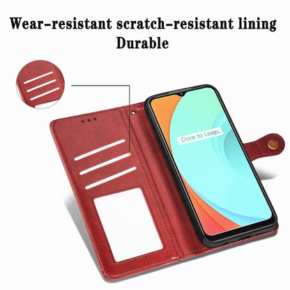 Retro Solid Color Leather Buckle Phone Case, For OPPO Reno 2F/Reno 2Z, For OPPO Reno4 5G, For OPPO Realme C11