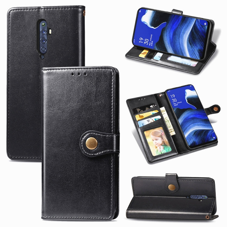 Retro Solid Color Leather Buckle Phone Case, For OPPO Reno 2F/Reno 2Z, For OPPO Reno4 5G, For OPPO Realme C11