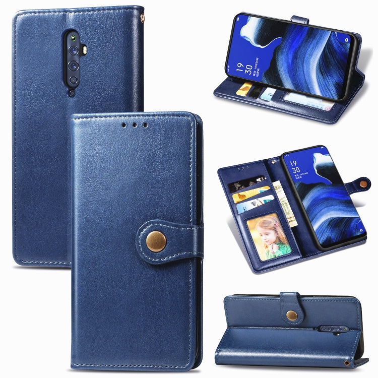 Retro Solid Color Leather Buckle Phone Case, For OPPO Reno 2F/Reno 2Z, For OPPO Reno4 5G, For OPPO Realme C11