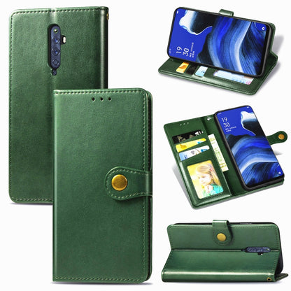 Retro Solid Color Leather Buckle Phone Case, For OPPO Reno 2F/Reno 2Z, For OPPO Reno4 5G, For OPPO Realme C11