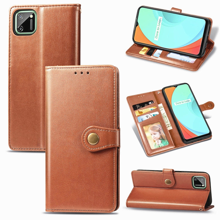 Retro Solid Color Leather Buckle Phone Case, For OPPO Reno 2F/Reno 2Z, For OPPO Reno4 5G, For OPPO Realme C11