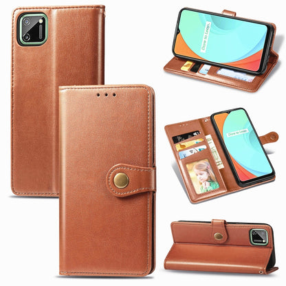 Retro Solid Color Leather Buckle Phone Case, For OPPO Reno 2F/Reno 2Z, For OPPO Reno4 5G, For OPPO Realme C11