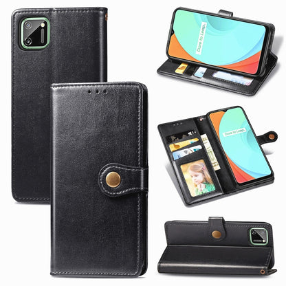 Retro Solid Color Leather Buckle Phone Case, For OPPO Reno 2F/Reno 2Z, For OPPO Reno4 5G, For OPPO Realme C11