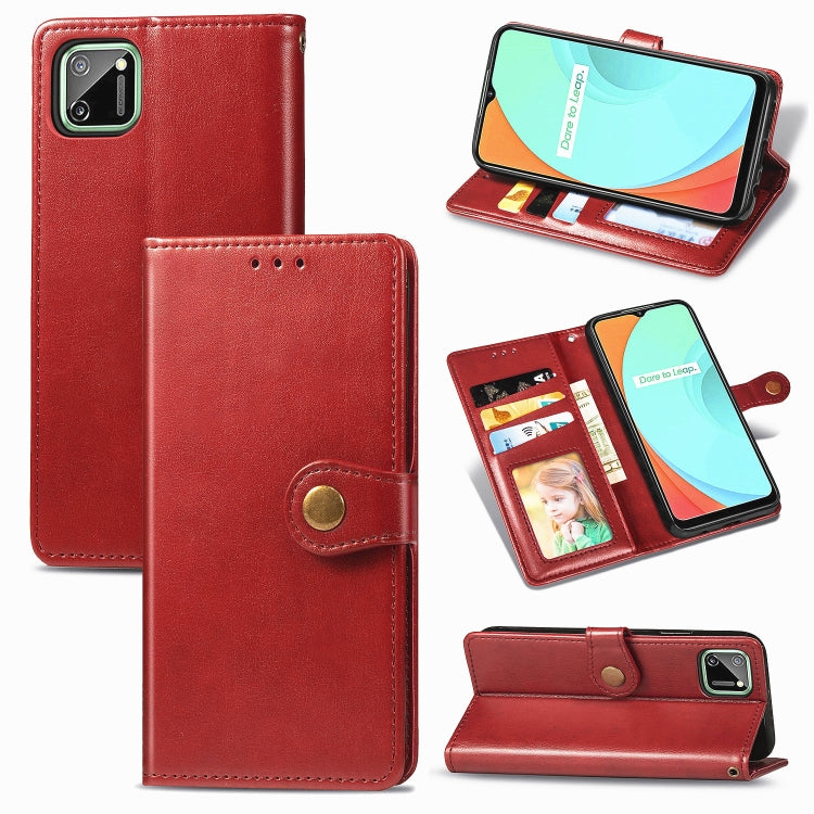 Retro Solid Color Leather Buckle Phone Case, For OPPO Reno 2F/Reno 2Z, For OPPO Reno4 5G, For OPPO Realme C11