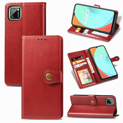 Retro Solid Color Leather Buckle Phone Case, For OPPO Reno 2F/Reno 2Z, For OPPO Reno4 5G, For OPPO Realme C11