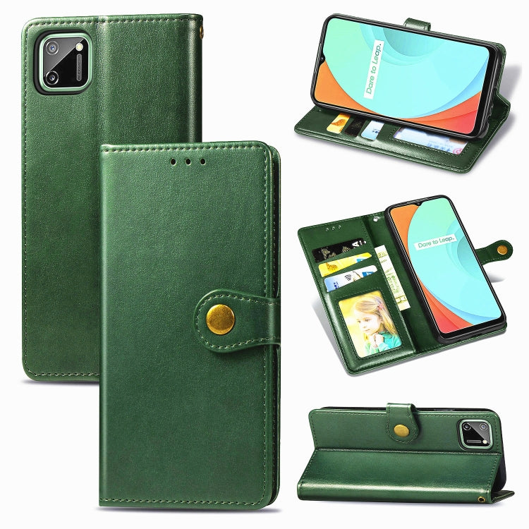 Retro Solid Color Leather Buckle Phone Case, For OPPO Reno 2F/Reno 2Z, For OPPO Reno4 5G, For OPPO Realme C11