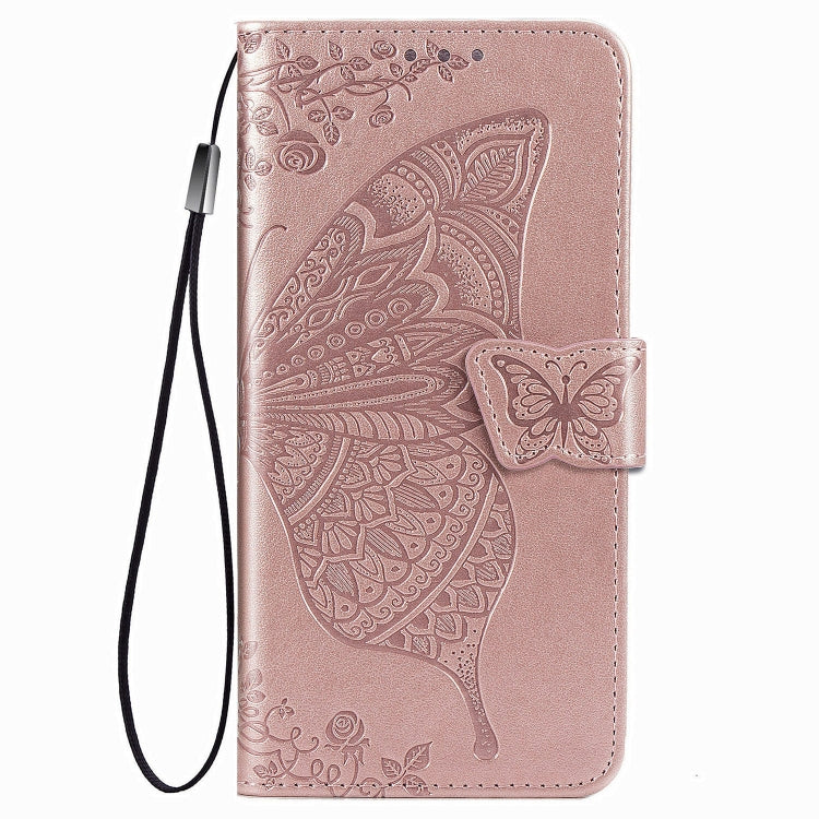 Butterfly Love Flower Embossed Horizontal Flip Leather Case with Holder & Card Slots & Wallet & Lanyard, For Samsung Galaxy M31s
