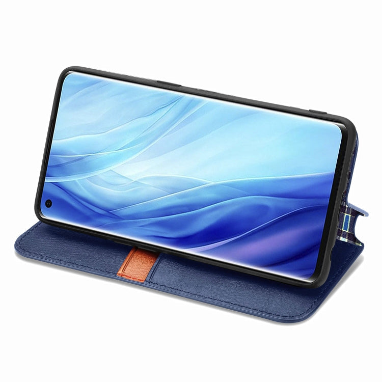 Cubic Grid Pressed Horizontal Flip Magnetic PU Leather Case with Holder & Card Slots & Wallet, For OPPO Reno4 Pro 4G, For OPPO A53 2020