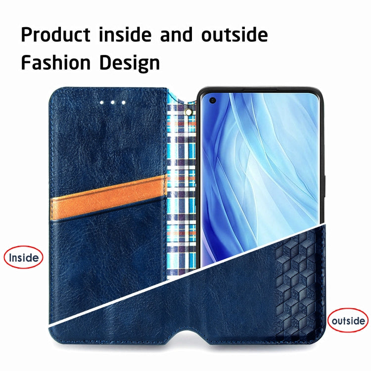 Cubic Grid Pressed Horizontal Flip Magnetic PU Leather Case with Holder & Card Slots & Wallet, For OPPO Reno4 Pro 4G, For OPPO A53 2020