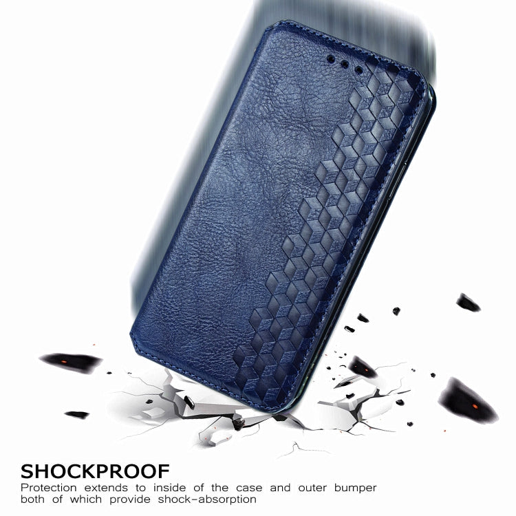 Cubic Grid Pressed Horizontal Flip Magnetic PU Leather Case with Holder & Card Slots & Wallet, For OPPO Reno4 Pro 4G, For OPPO A53 2020