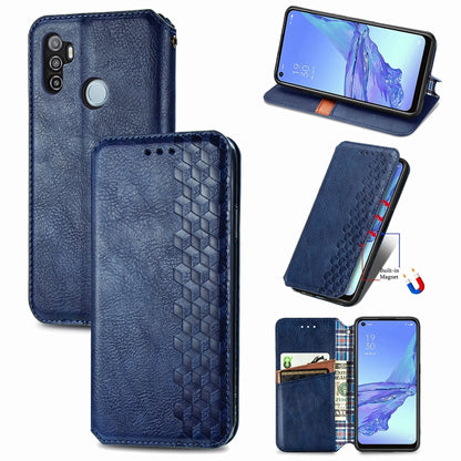 Cubic Grid Pressed Horizontal Flip Magnetic PU Leather Case with Holder & Card Slots & Wallet, For OPPO Reno4 Pro 4G, For OPPO A53 2020
