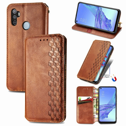 Cubic Grid Pressed Horizontal Flip Magnetic PU Leather Case with Holder & Card Slots & Wallet, For OPPO Reno4 Pro 4G, For OPPO A53 2020