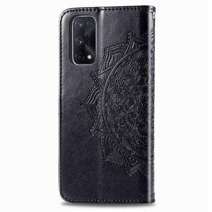 Embossed Mandala Pattern TPU + PU Horizontal Flip Leather Case with Holder & Three Card Slots & Wallet, For OPPO Realme X7, For OPPO Realme X7 Pro, For OPPO  A72 5G