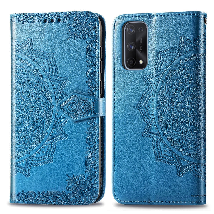 Embossed Mandala Pattern TPU + PU Horizontal Flip Leather Case with Holder & Three Card Slots & Wallet, For OPPO Realme X7, For OPPO Realme X7 Pro, For OPPO  A72 5G