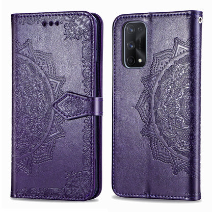 Embossed Mandala Pattern TPU + PU Horizontal Flip Leather Case with Holder & Three Card Slots & Wallet, For OPPO Realme X7, For OPPO Realme X7 Pro, For OPPO  A72 5G