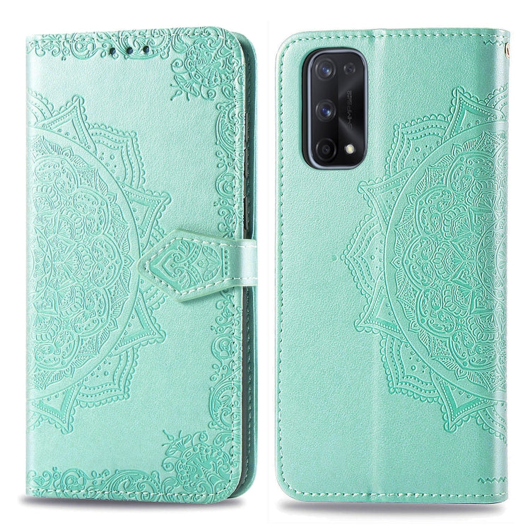 Embossed Mandala Pattern TPU + PU Horizontal Flip Leather Case with Holder & Three Card Slots & Wallet, For OPPO Realme X7, For OPPO Realme X7 Pro, For OPPO  A72 5G