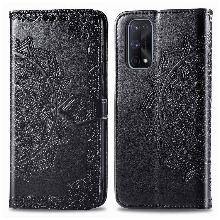 Embossed Mandala Pattern TPU + PU Horizontal Flip Leather Case with Holder & Three Card Slots & Wallet, For OPPO Realme X7, For OPPO Realme X7 Pro, For OPPO  A72 5G
