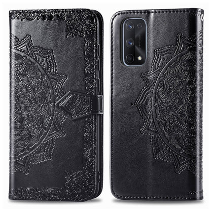 Embossed Mandala Pattern TPU + PU Horizontal Flip Leather Case with Holder & Three Card Slots & Wallet, For OPPO Realme X7, For OPPO Realme X7 Pro, For OPPO  A72 5G