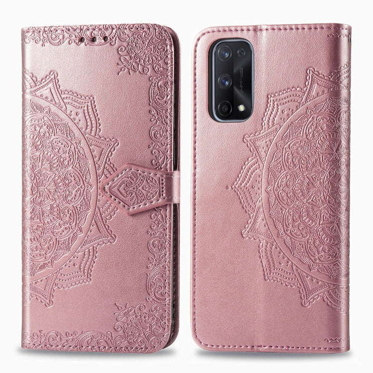 Embossed Mandala Pattern TPU + PU Horizontal Flip Leather Case with Holder & Three Card Slots & Wallet, For OPPO Realme X7, For OPPO Realme X7 Pro, For OPPO  A72 5G