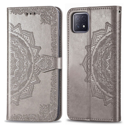 Embossed Mandala Pattern TPU + PU Horizontal Flip Leather Case with Holder & Three Card Slots & Wallet, For OPPO Realme X7, For OPPO Realme X7 Pro, For OPPO  A72 5G