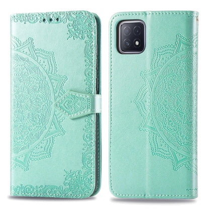 Embossed Mandala Pattern TPU + PU Horizontal Flip Leather Case with Holder & Three Card Slots & Wallet, For OPPO Realme X7, For OPPO Realme X7 Pro, For OPPO  A72 5G