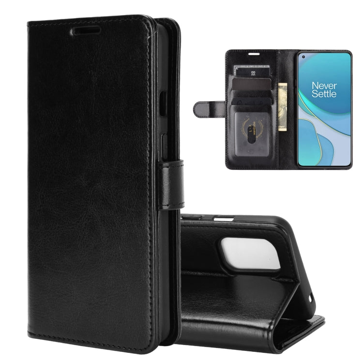 For OnePlus 8T R64 Texture Single Horizontal Flip Protective Case with Holder & Card Slots & Wallet& Photo Frame, For OnePlus 8T
