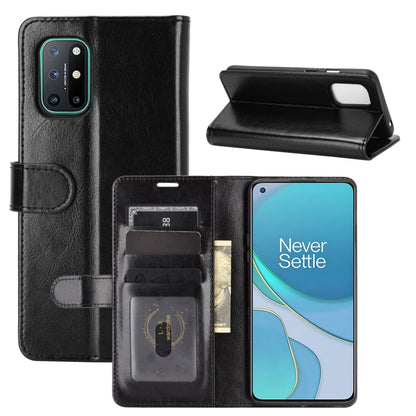 For OnePlus 8T R64 Texture Single Horizontal Flip Protective Case with Holder & Card Slots & Wallet& Photo Frame, For OnePlus 8T
