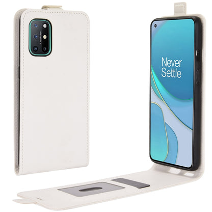 For OnePlus 8T R64 Texture Single Vertical Flip Leather Protective Case with Card Slots & Photo Frame, For OnePlus 8T