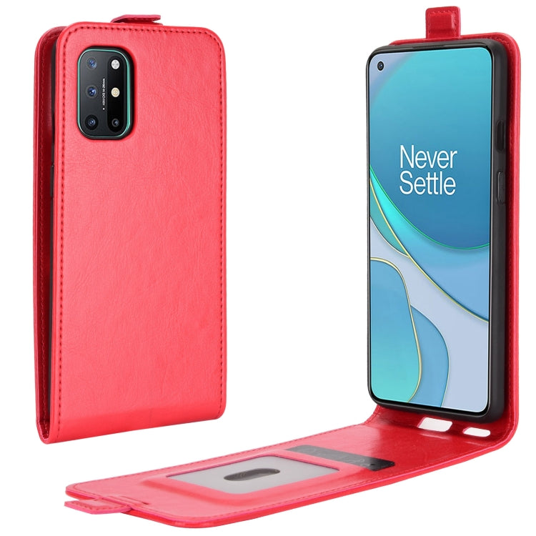 For OnePlus 8T R64 Texture Single Vertical Flip Leather Protective Case with Card Slots & Photo Frame, For OnePlus 8T
