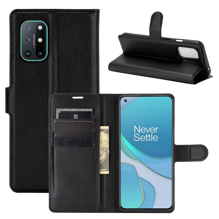 For OnePlus 8T Litchi Texture Horizontal Flip Protective Case with Holder & Card Slots & Wallet, For OnePlus 8T