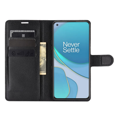 For OnePlus 8T Litchi Texture Horizontal Flip Protective Case with Holder & Card Slots & Wallet, For OnePlus 8T