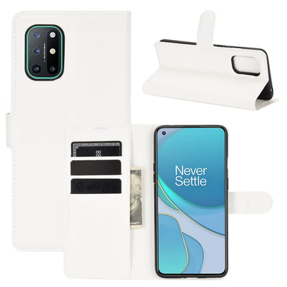 For OnePlus 8T Litchi Texture Horizontal Flip Protective Case with Holder & Card Slots & Wallet, For OnePlus 8T