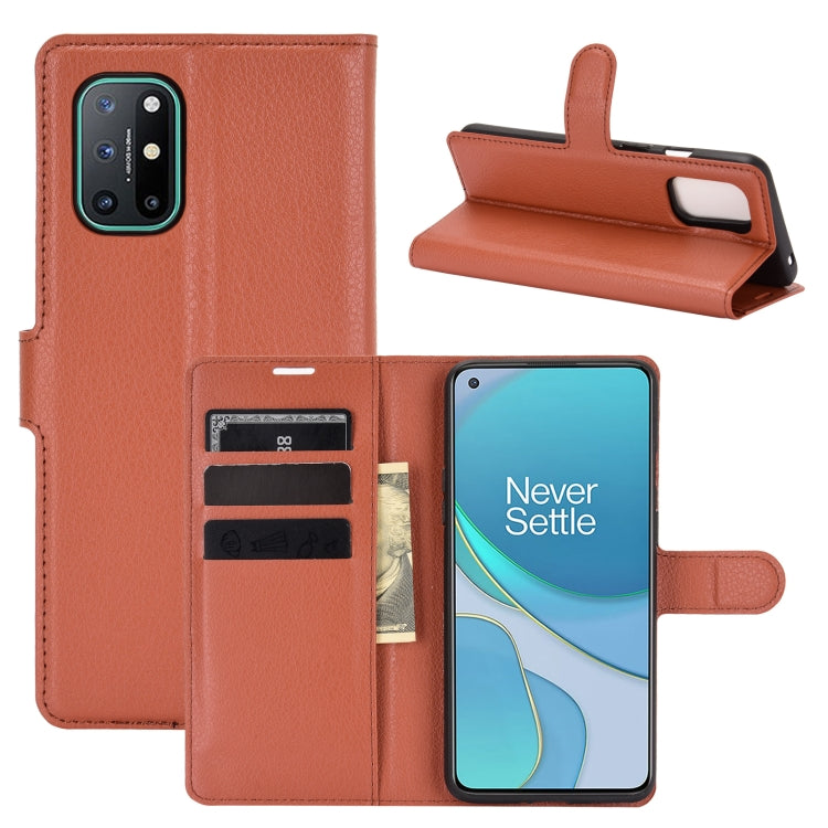 For OnePlus 8T Litchi Texture Horizontal Flip Protective Case with Holder & Card Slots & Wallet, For OnePlus 8T