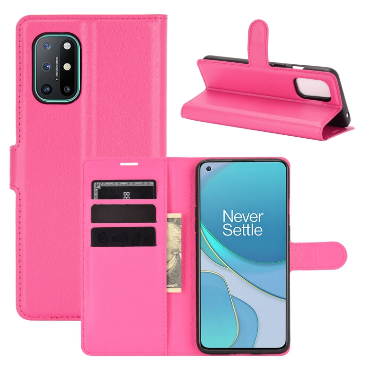 For OnePlus 8T Litchi Texture Horizontal Flip Protective Case with Holder & Card Slots & Wallet, For OnePlus 8T
