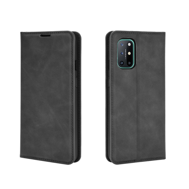 For OnePlus 8T Retro-skin Business Magnetic Suction Leather Case with Holder & Card Slots & Wallet, For OnePlus 8T