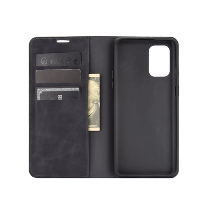 For OnePlus 8T Retro-skin Business Magnetic Suction Leather Case with Holder & Card Slots & Wallet, For OnePlus 8T