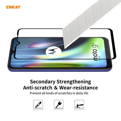 Hat-Prince ENKAY Clear TPU Shockproof Case Soft Anti-slip Cover + 0.26mm 9H 2.5D Full Glue Full Coverage Tempered Glass Protector Film, For Motorola Moto G9 / G9 Play, For Xiaomi Redmi 9A, For Xiaomi Redmi 9C, For Samsung Galaxy M51                    ...