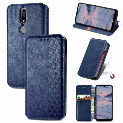 Cubic Grid Pressed Horizontal Flip Magnetic PU Leather Case with Holder & Card Slots & Wallet, For OnePlus 8T, For Xiaomi Mi 10T / Redmi K30S, For Samsung Galaxy A21 (JP Version), For Nokia 2.4
