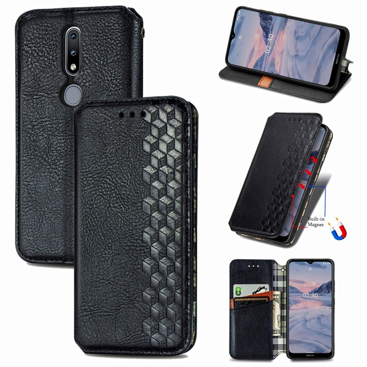 Cubic Grid Pressed Horizontal Flip Magnetic PU Leather Case with Holder & Card Slots & Wallet, For OnePlus 8T, For Xiaomi Mi 10T / Redmi K30S, For Samsung Galaxy A21 (JP Version), For Nokia 2.4