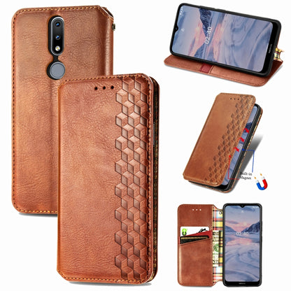 Cubic Grid Pressed Horizontal Flip Magnetic PU Leather Case with Holder & Card Slots & Wallet, For OnePlus 8T, For Xiaomi Mi 10T / Redmi K30S, For Samsung Galaxy A21 (JP Version), For Nokia 2.4