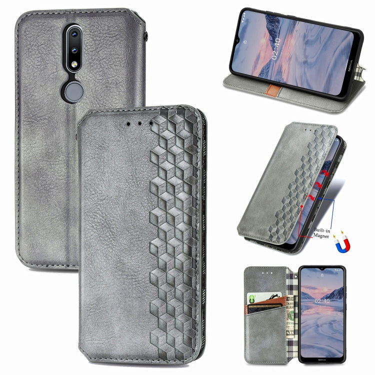 Cubic Grid Pressed Horizontal Flip Magnetic PU Leather Case with Holder & Card Slots & Wallet, For OnePlus 8T, For Xiaomi Mi 10T / Redmi K30S, For Samsung Galaxy A21 (JP Version), For Nokia 2.4