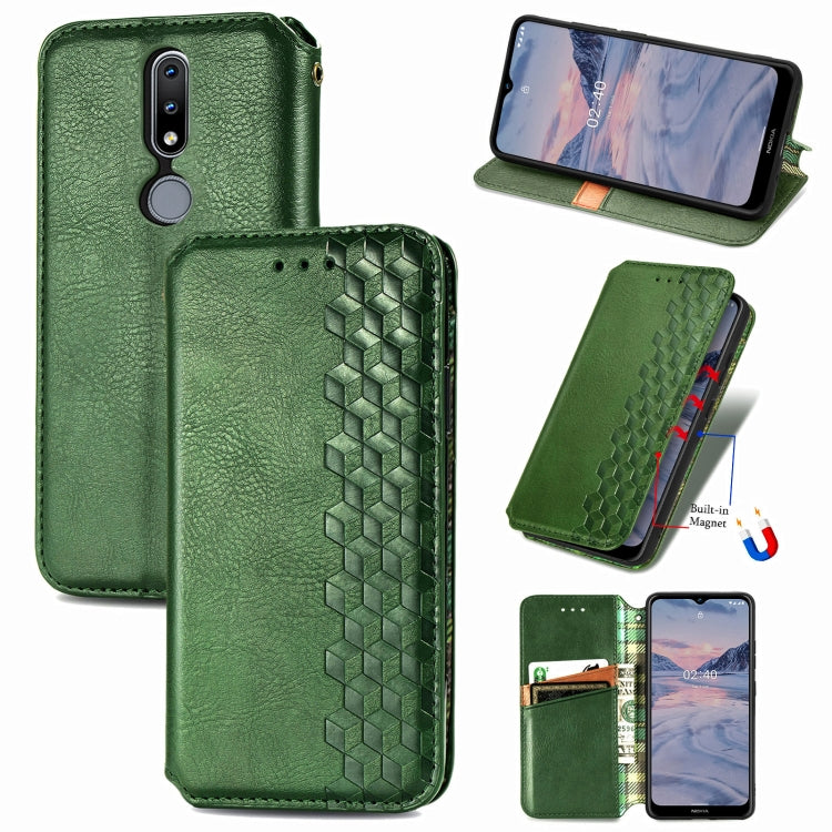 Cubic Grid Pressed Horizontal Flip Magnetic PU Leather Case with Holder & Card Slots & Wallet, For OnePlus 8T, For Xiaomi Mi 10T / Redmi K30S, For Samsung Galaxy A21 (JP Version), For Nokia 2.4
