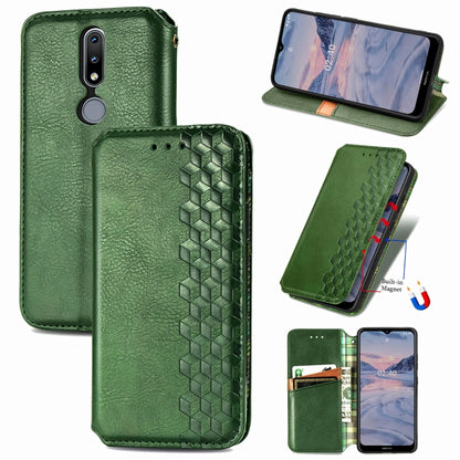 Cubic Grid Pressed Horizontal Flip Magnetic PU Leather Case with Holder & Card Slots & Wallet, For OnePlus 8T, For Xiaomi Mi 10T / Redmi K30S, For Samsung Galaxy A21 (JP Version), For Nokia 2.4