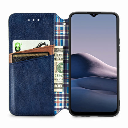 Cubic Grid Pressed Horizontal Flip Magnetic PU Leather Case with Holder & Card Slots & Wallet, For vivo Y20