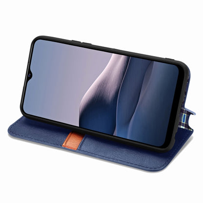 Cubic Grid Pressed Horizontal Flip Magnetic PU Leather Case with Holder & Card Slots & Wallet, For vivo Y20