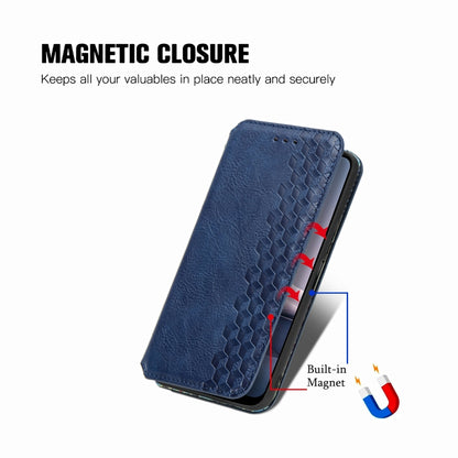 Cubic Grid Pressed Horizontal Flip Magnetic PU Leather Case with Holder & Card Slots & Wallet, For vivo Y20