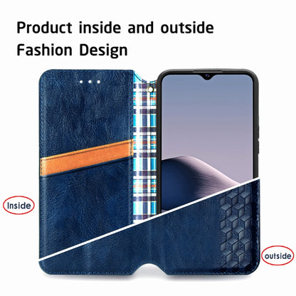 Cubic Grid Pressed Horizontal Flip Magnetic PU Leather Case with Holder & Card Slots & Wallet, For vivo Y20